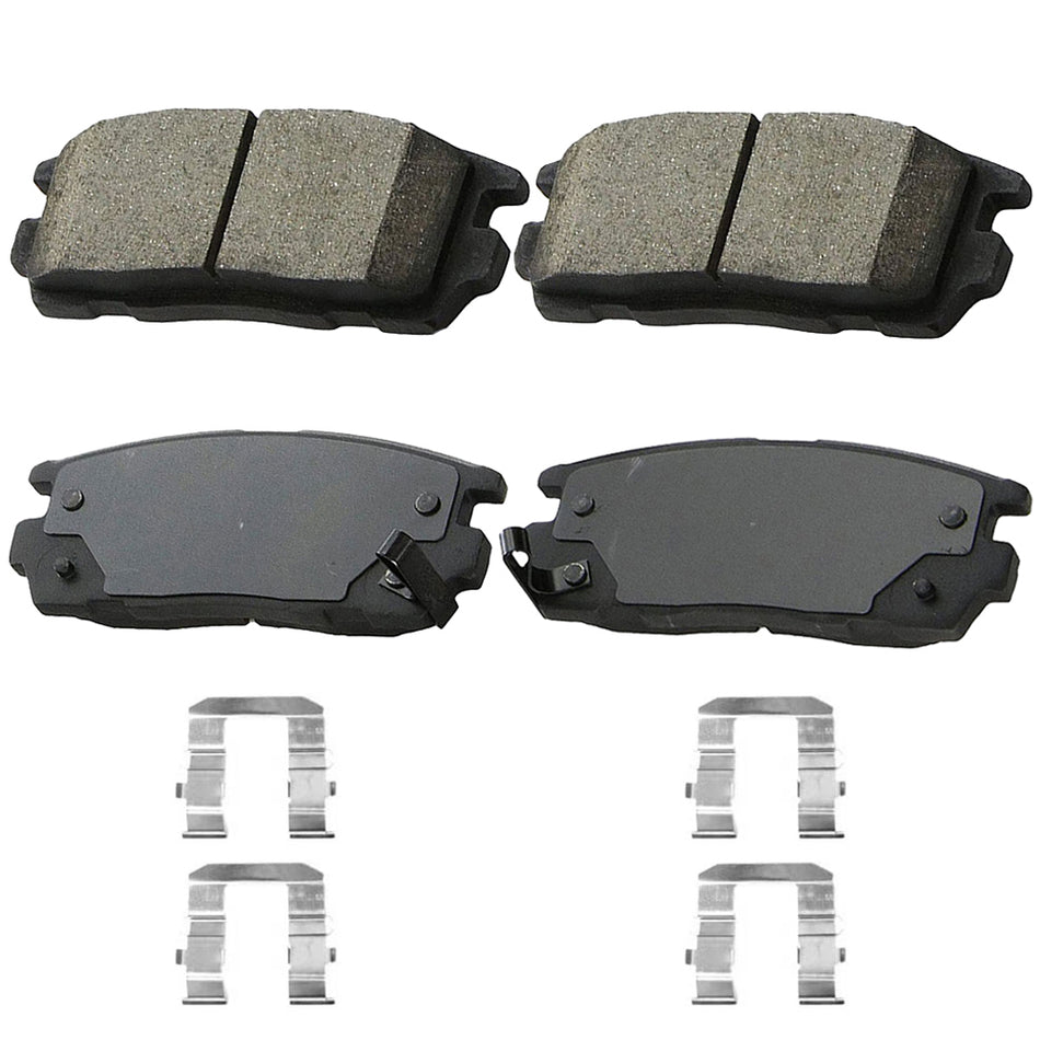 Chevrolet GMC Pontiac Suzuki Rear Ceramic Brake Pads with Hardware Kits Fits