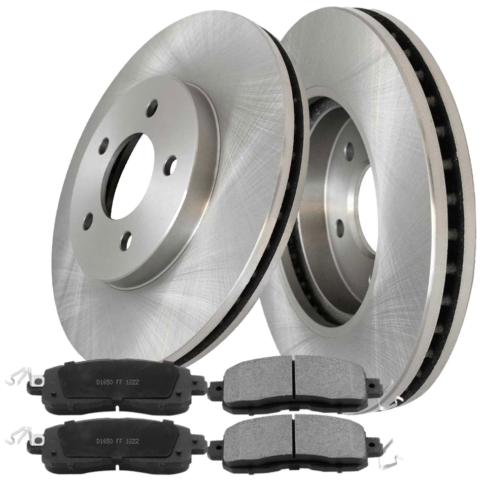 2014-2019 Nissan Altima Front Brake Rotors and Ceramic Pads