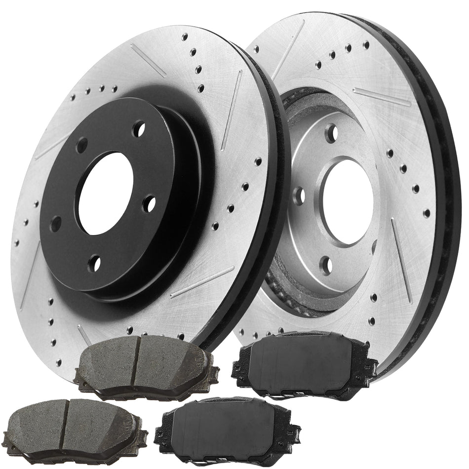 Scion XB, Toyota Rav4 Prius, Lexus HS250H Front Brake Rotors and Ceramic Pads