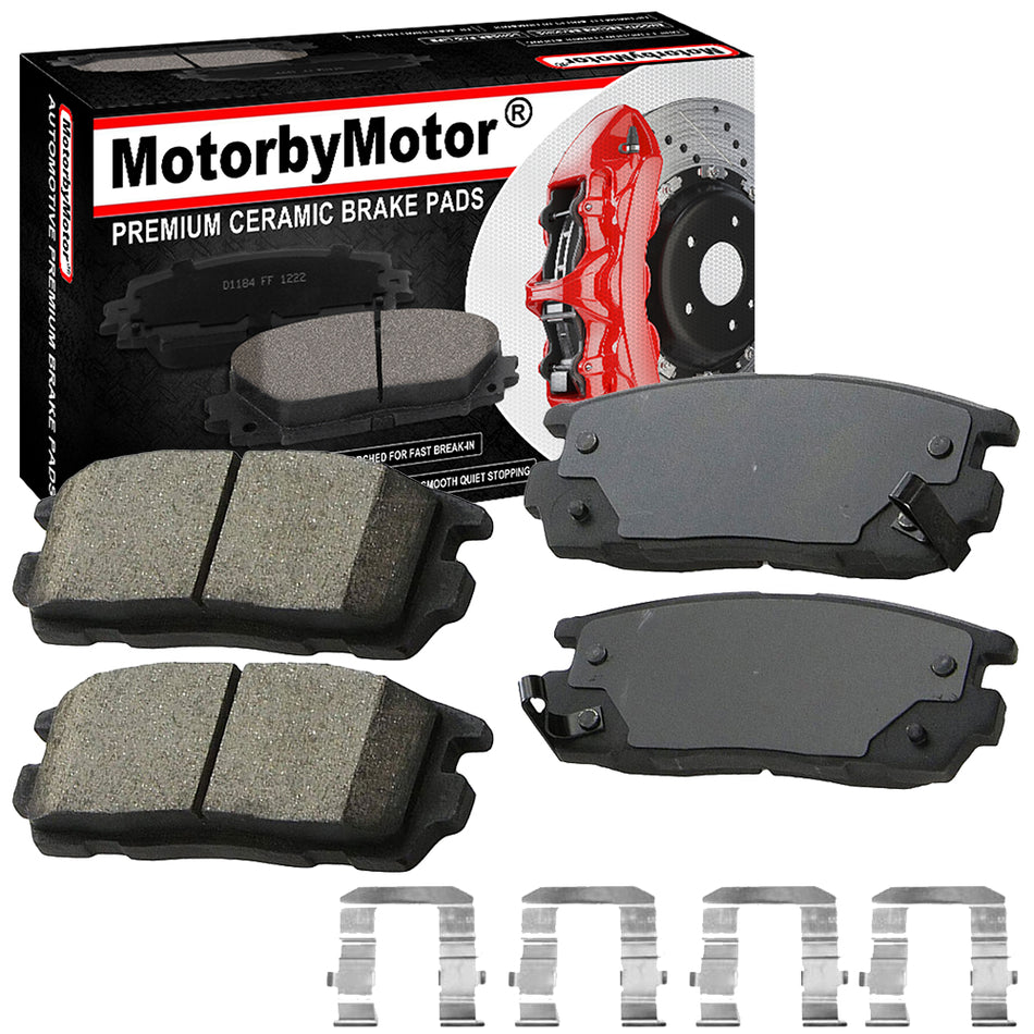 Chevrolet GMC Pontiac Suzuki Rear Ceramic Brake Pads with Hardware Kits Fits