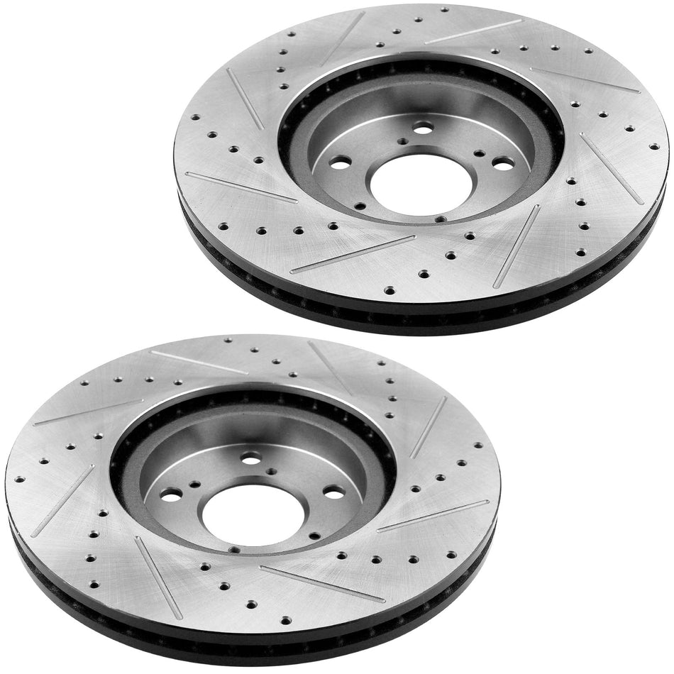 2007-2013 Acura MDX,2010-2013 Acura ZDX,2009-2015 Honda Pilot Front Brake Rotor and Ceramic Pad