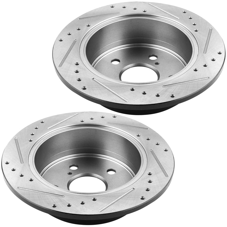 Toyota Camry, Toyota Avalon, Lexus ES300h ES350 Rear Brake Rotors and Ceramic Pads