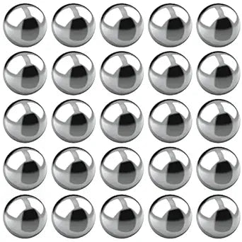 (25PC) 1/4 Inch Precision Stainless Steel Ball Bearing, Chrome Steel Bearing Ball G25,Replacement for Heavy Duty Industrial Bearing,Bicycles,Motorcycles,Automobiles Etc(AISI 52100 Chromium Steel£© MotorbyMotor