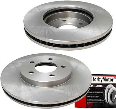 MotorbyMotor Front Rotors 302mm Slotted Vented Brake Rotor Replacement for Chrysler Town & Country, Dodge Grand Caravan Journey,Volkswagen Routan, Ram C/V Disc Rotors 53051 MotorbyMotor