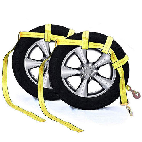 Tow Dolly Basket Strap fits Most 14-17" Tires w/ Twisted Snap Hooks MotorbyMotor