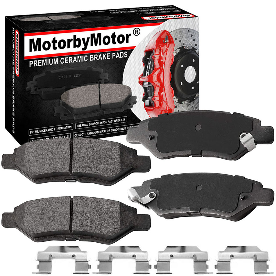 Cadillac CTS SRX,Chevrolet Camaro,Saab 9-4x Rear Ceramic Brake Pads with Hardware Kits