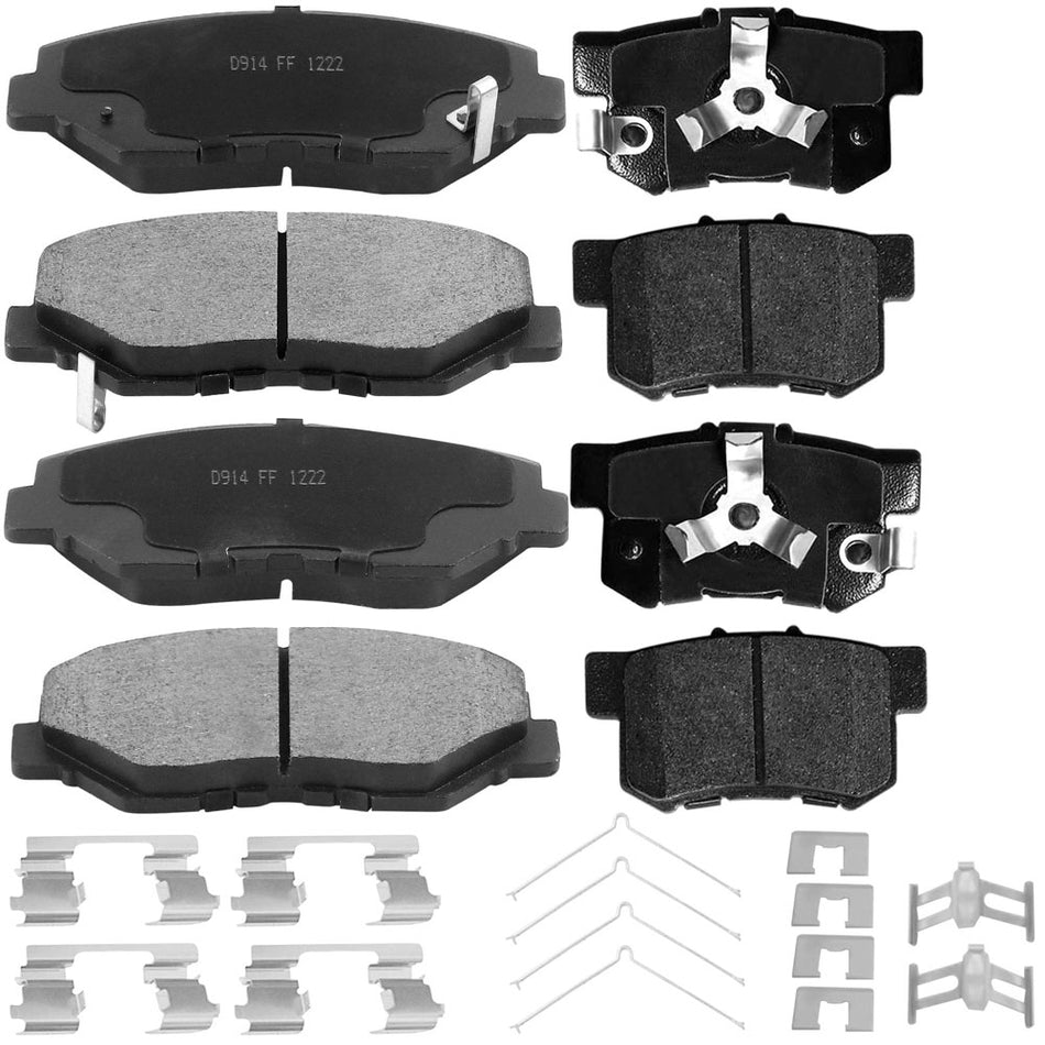 Honda CR-V Front Rear Ceramic Brake Pads with Hardware Kits