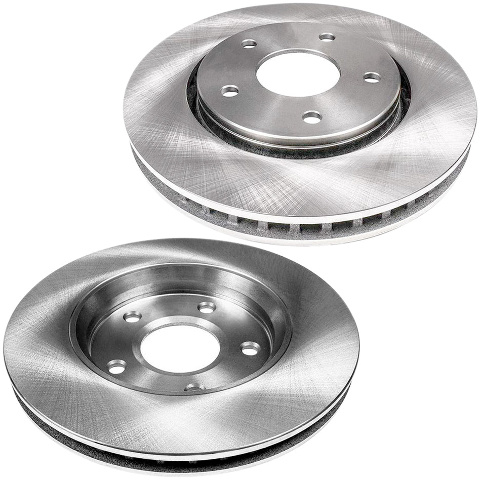 Front Drilled and Slotted Disc Brake Rotors for Acura MDX, Acura ZDX, Honda Pilot