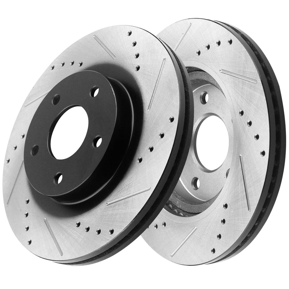 2014-2019 Nissan Altima Front Brake Rotors and Ceramic Pads Black