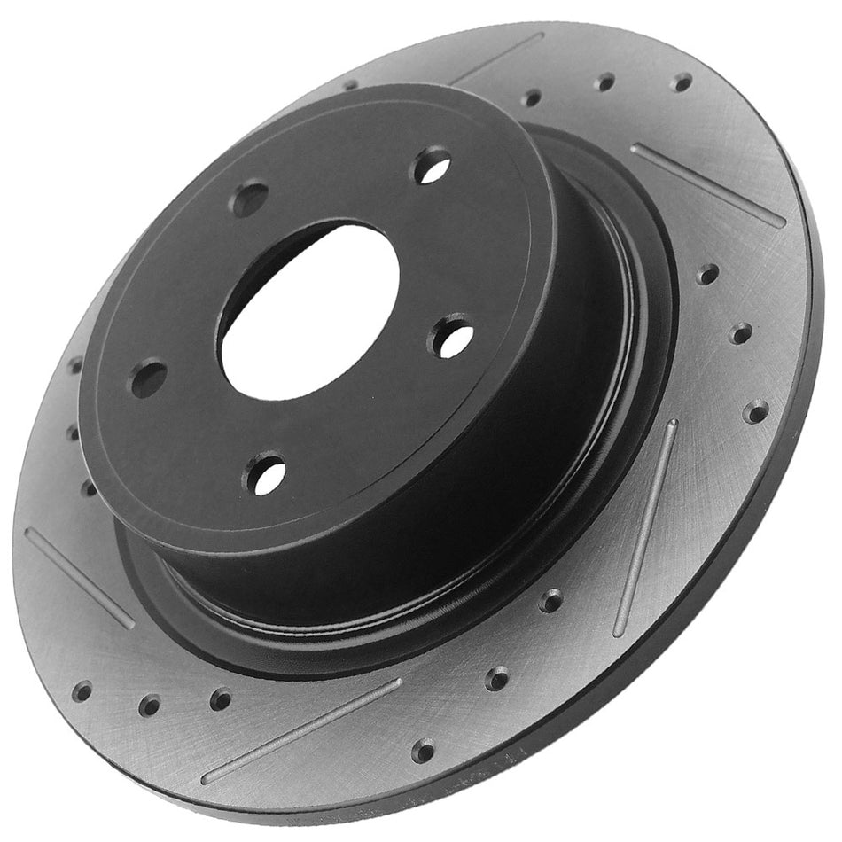 Rear Drilled and Slotted Disc Brake Rotors for Chevrolet Cobalt HHR Malibu, Pontiac G5 G6, Saturn Aura Ion