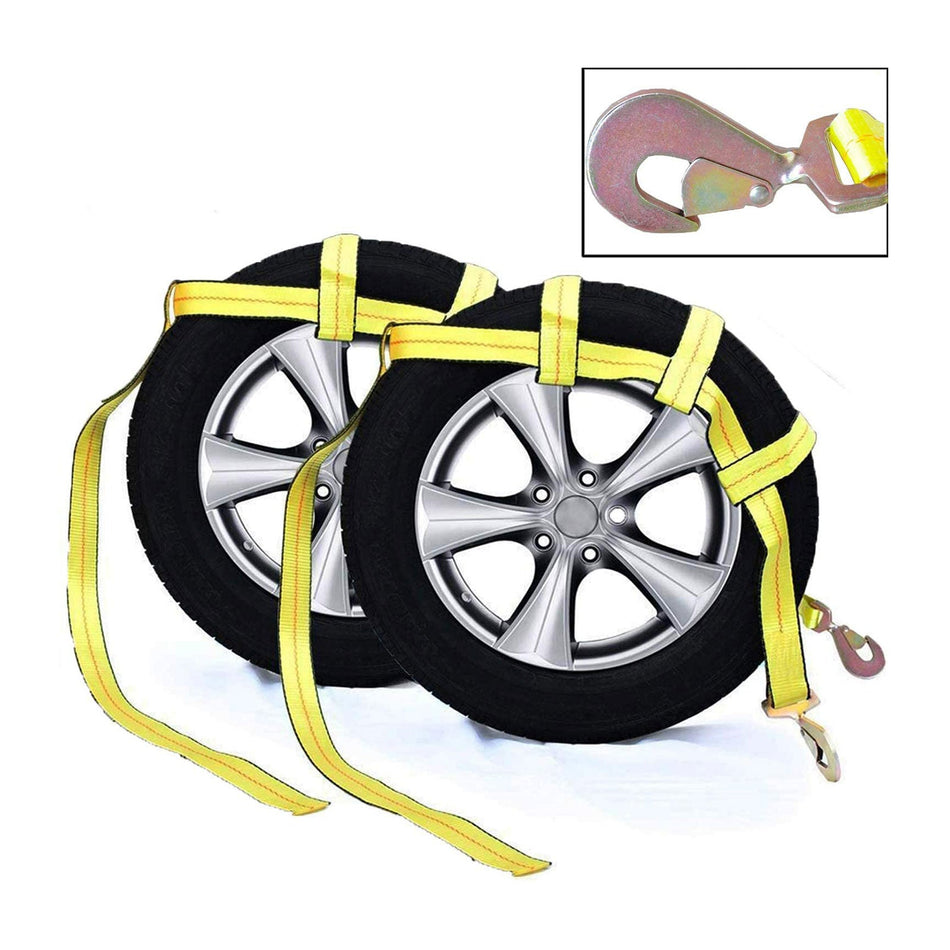 Robbor Tow Dolly Basket Strap with Twisted Snap Hooks Fits 14" - 17" wheels