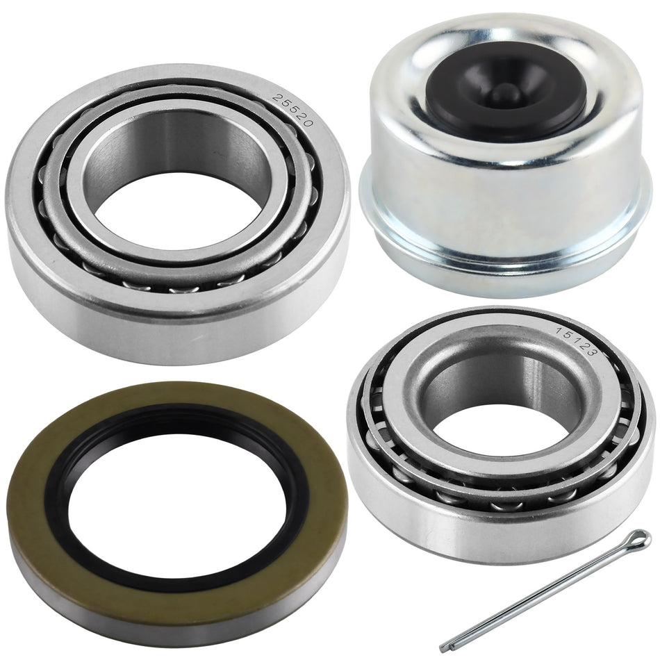 Trailer Bearing Dust Cap Kits for 6000# Axles #42 Spindle 15123/ 22580 Bearings