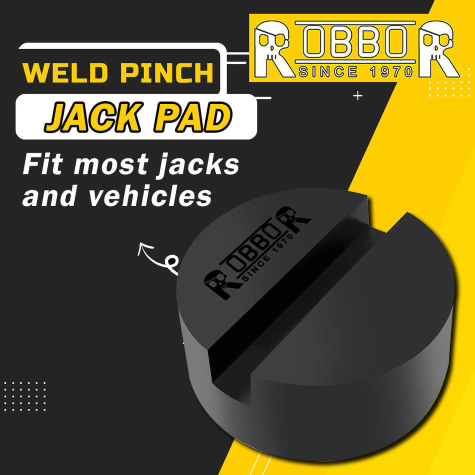 Robbor Rubber Jack Pads 3-Ton Capacity with Dia 2.9 inch and 0.4 inch Slotted