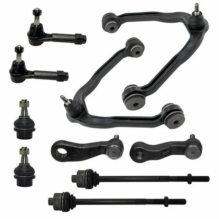 MotorbyMotor 13Pc Front Upper Control Arm Tie Rod Sway Bar Pitman Idler Arm Fit Cadillac Chevrolet GMC Control Arm Lower Ball Joint Tierod Pitman Idler Arm 4WD 4x4 MotorbyMotor