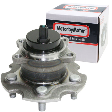 MotorbyMotor 512372 Rear Wheel Bearing and Hub Assembly with 5 Lugs, Lexus HS250H NX200T NX300 NX300H, Scion IM TC, Toyota RAV4 Low-Runout OE (w/ABS) MotorbyMotor