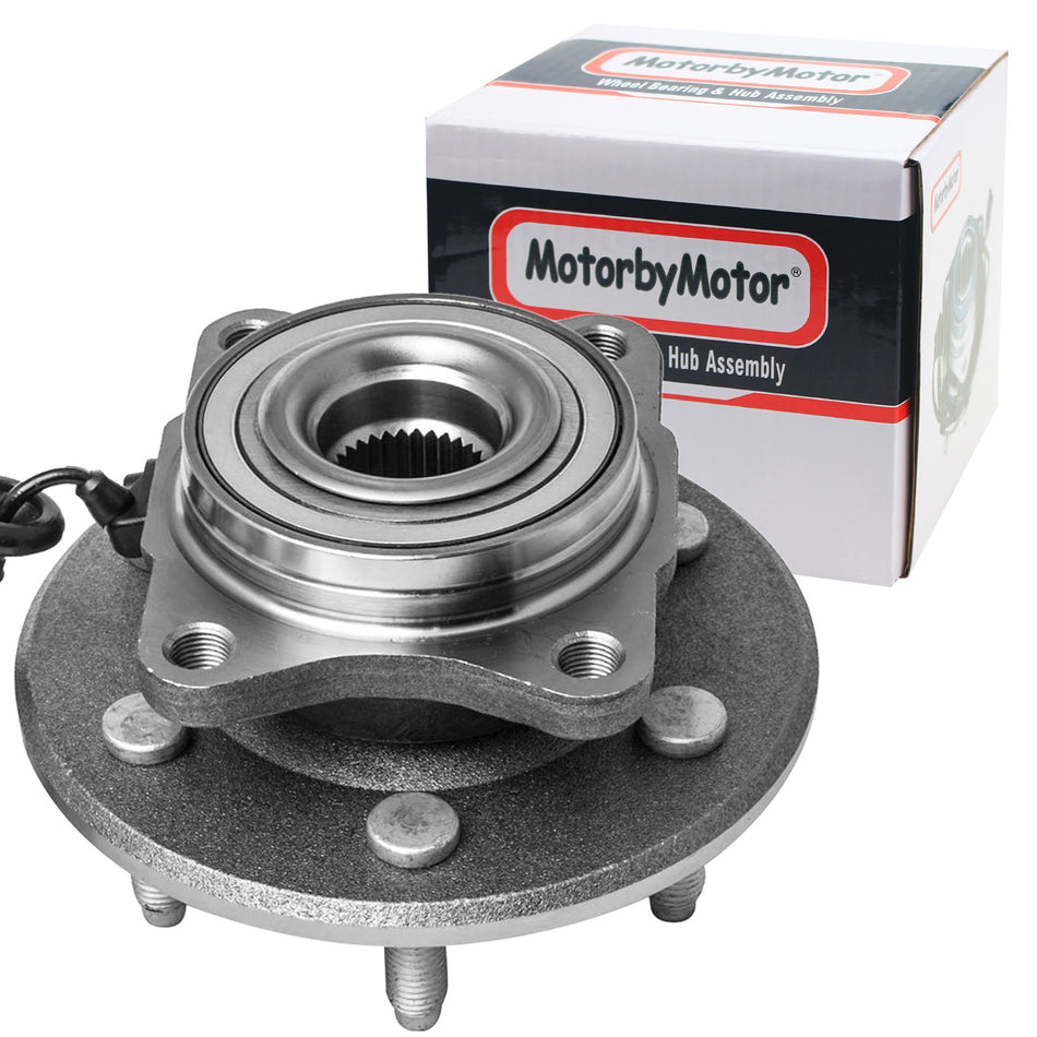 MotorbyMotor 541001 Rear Wheel Bearing and Hub Assembly with 6 Lugs fits for Lincoln Navigator,Ford Expedition Low-Runout OE Directly Replacement Hub Bearing w/ABS MotorbyMotor