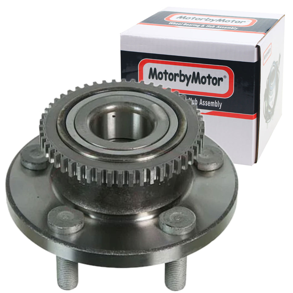 MotorbyMotor 513346 Front Wheel Bearing and Hub Assembly with 5 Lugs fits for Ford Mustang [2.3L, 3.7L, 5.0L (GT)] Low-Runout OE Directly Replacement Hub Bearing MotorbyMotor