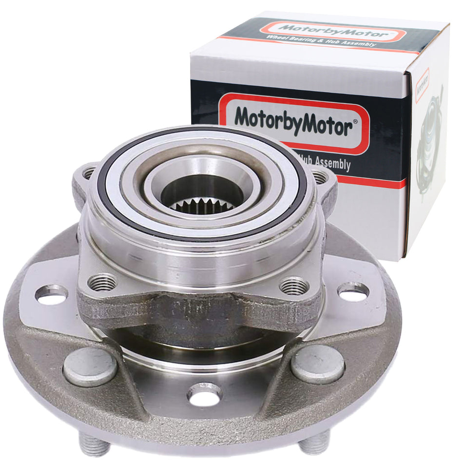 MotorbyMotor 950-003 Front Wheel Bearing and Hub Assembly with 4 Lugs Fits for Acura CL 1997, Honda Accord 1990-1997 Low-Runout OE Directly Replacement Hub Bearing MotorbyMotor