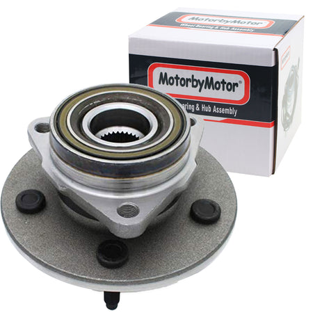 MotorbyMotor 515017 Front Wheel Bearing and Hub Assembly 4WD with 5 Lugs Fits for Ford F-150 1997-2000 Low-Runout OE Directly Replacement Hub Bearing (2 Wheel ABS) MotorbyMotor