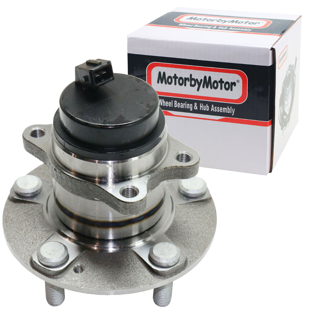 MotorbyMotor 512434 Rear Wheel Bearing and Hub Assembly with 5 Lugs Fits for Kia Soul 2010-2013 Low-Runout OE Directly Replacement Hub Bearing (w/ABS) MotorbyMotor