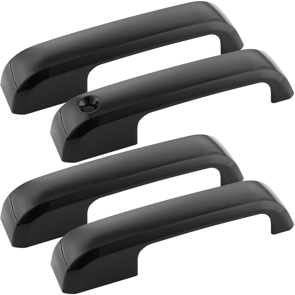 4PCS Exterior Door Handle Fits for 2015-2020 Ford F-150, 2017-2022 Ford F-250 F-350 F-450 Super Duty Outer Outside Car Door Handle (Gloss Black) MotorbyMotor