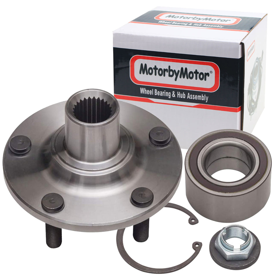 MotorbyMotor 518519 Front Wheel Bearing Hub Assembly with 5 Lugs Ford Transit Connect Low-Runout OE Directly Replace Hub Bearing MotorbyMotor