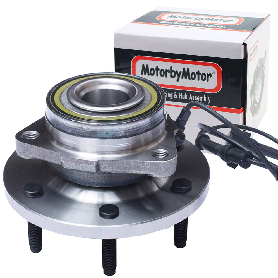 MotorbyMotor 515093 Front Wheel Bearing and Hub Assembly with 6 Lugs for Hummer H3 Low-Runout OE Replacement Hub Bearing w/ABS MotorbyMotor