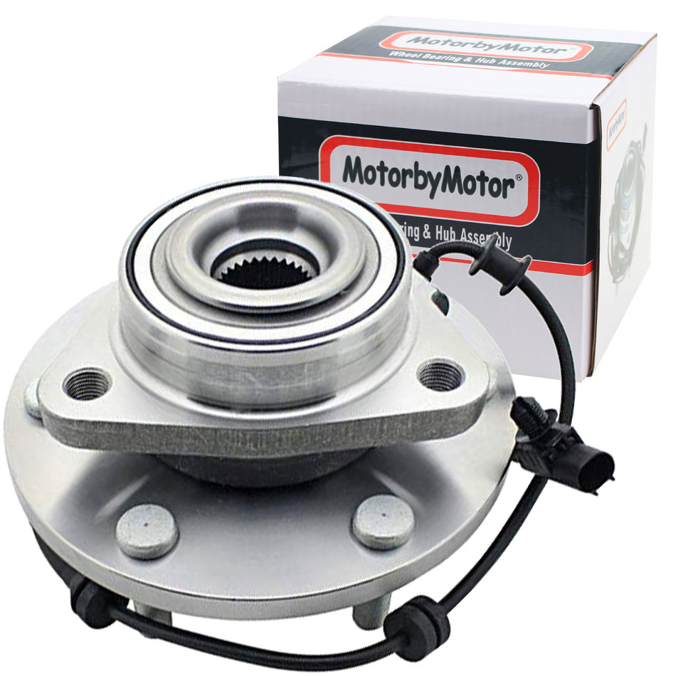 MotorbyMotor 515155 Front Wheel Bearing and Hub Assembly 4WD with 6 Lugs Fits for 2012-2015 Nissan Armada Titan Low-Runout OE Directly Replacement Hub Bearing (w/ABS, 4x4) MotorbyMotor