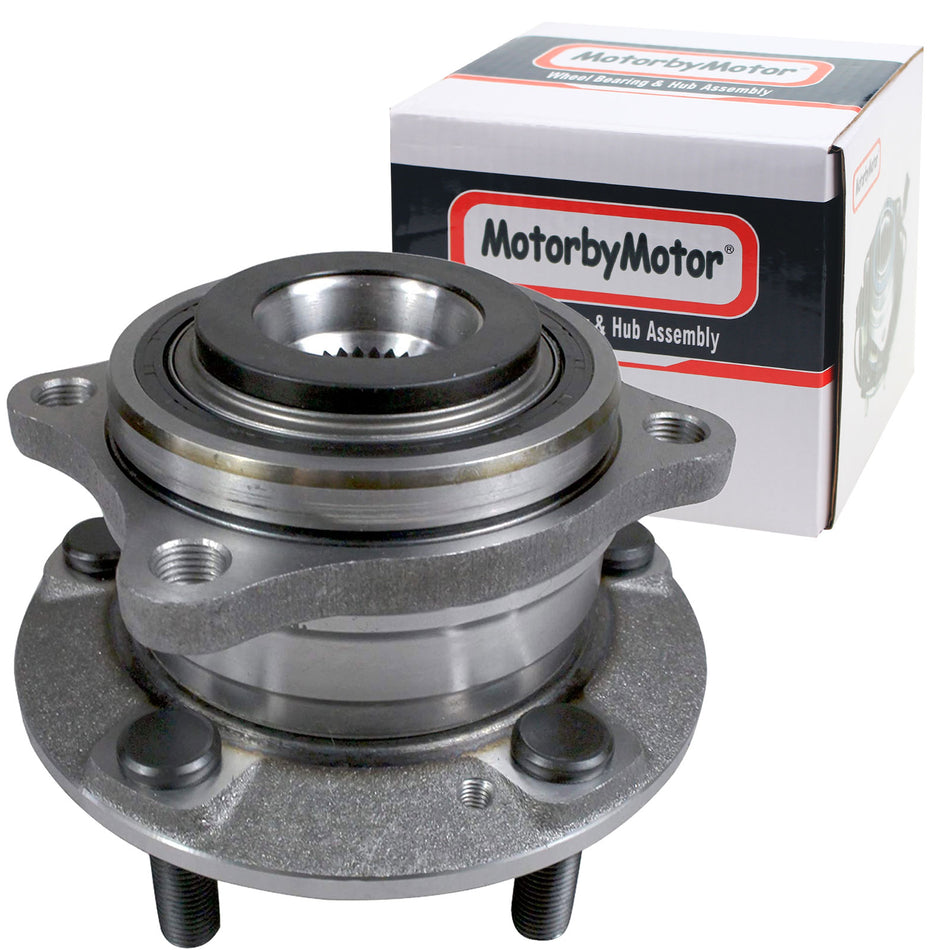 MotorbyMotor 513266 Front Rear Wheel Bearing and Hub Assembly with 5 Lugs Fits for Hyundai Santa Fe XL Veracruz, Kia Rondo Sorento Low-Runout OE Directly Replacement Hub Bearing MotorbyMotor