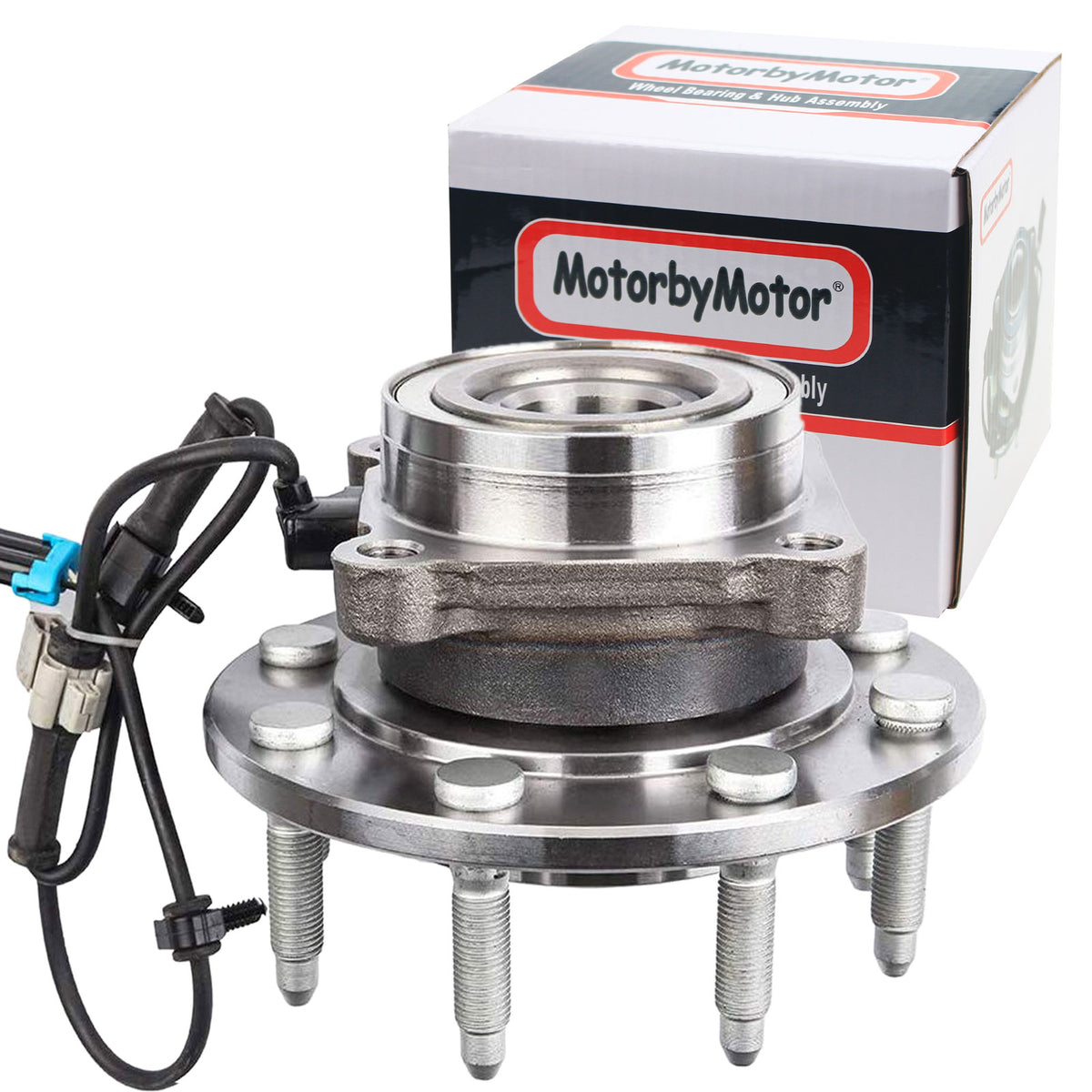 MotorbyMotor 515086 Front Wheel Bearing and Hub Assembly 2WD w/8 Lugs Fits for Chevy Avalanche Suburan 2500 Silverado 1500 2500, GMC Sierra 1500 2500 Yukon XL 2500 Hub Bearing (2WD RWD, w/ABS) MotorbyMotor