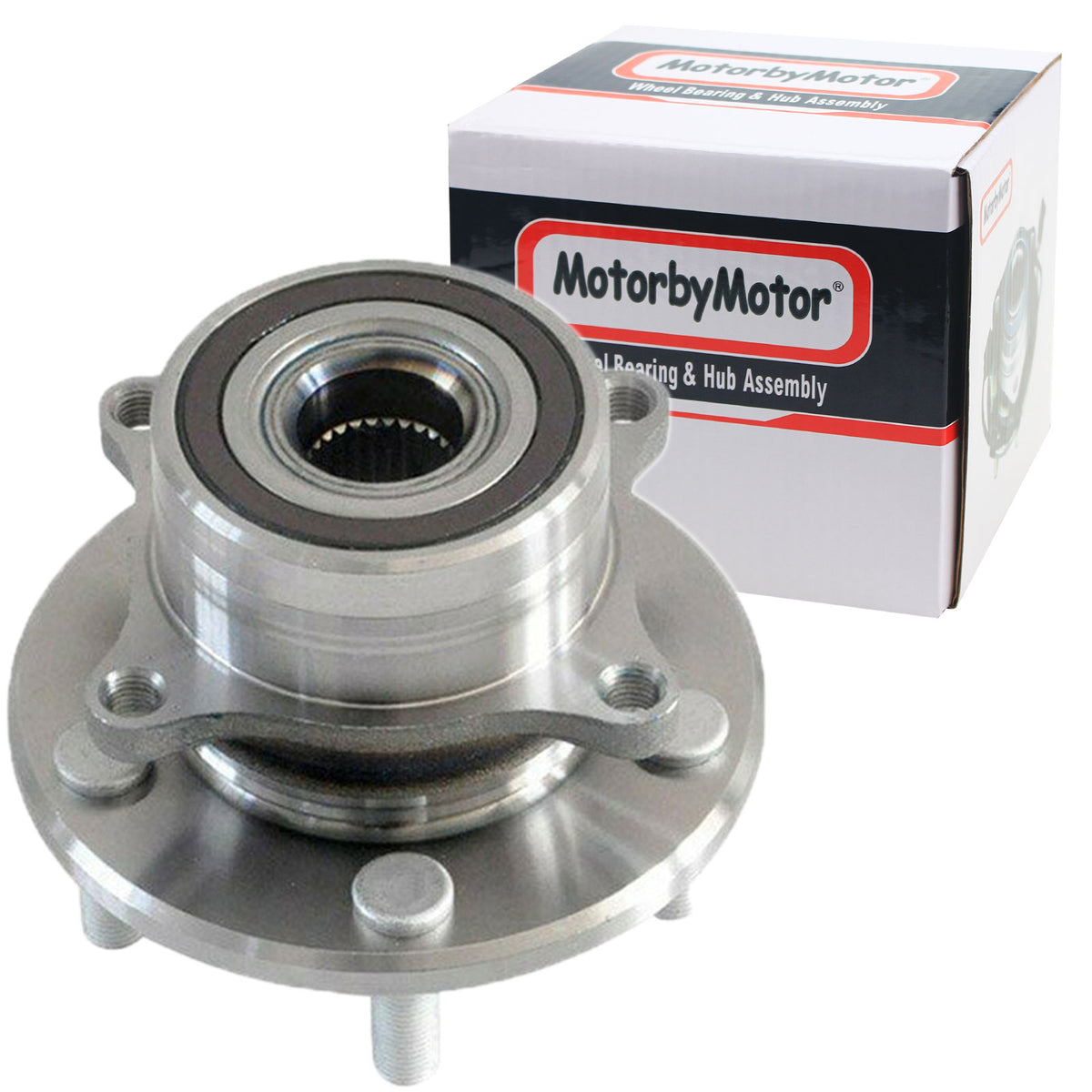 MotorbyMotor 513267 Front Heavy Duty Wheel Bearing Assembly with 5 Lugs Fits for 07-13 Acura MDX, 10-13 Acura ZDX, 09-15 Honda Pilot Wheel Bearing and Hub Assembly (All Models) MotorbyMotor