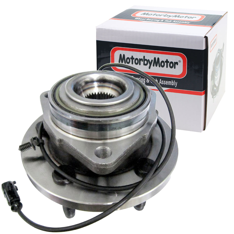 MotorbyMotor 513271 Front Wheel Bearing and Hub Assembly with 5 Lugs fits for Chrysler Aspen,Dodge Durango Low-Runout OE Directly Replacement Hub Bearing w/ABS, 2WD 4WD MotorbyMotor