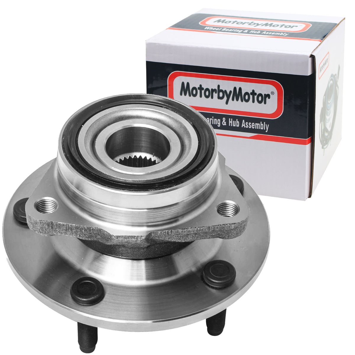 MotorbyMotor 515006 Front Wheel Bearing and Hub Assembly 4WD with 5 Lugs Fits for Dodge Ram 1500 Pickup 1994-1999 Low-Runout OE Directly Replacement Hub Bearing MotorbyMotor