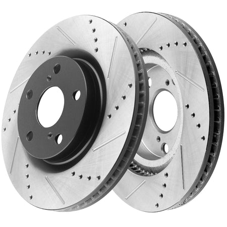 MotorbyMotor Front Brake Rotors 295.9mm Drilled & Slotted Brake Rotor Fits for Toyota Avalon Camry, Lexus ES300H ES350- All Models MotorbyMotor