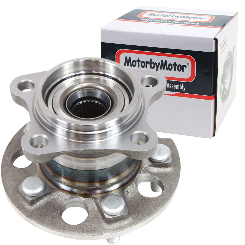 MotorbyMotor 512284 Rear Wheel Bearing and Hub Assembly with 5 Lugs Fits for Lexus RX330 RX350 RX400H, Toyota Venza Highlander Low-Runout OE Directly Replacement Hub Bearing (AWD) MotorbyMotor