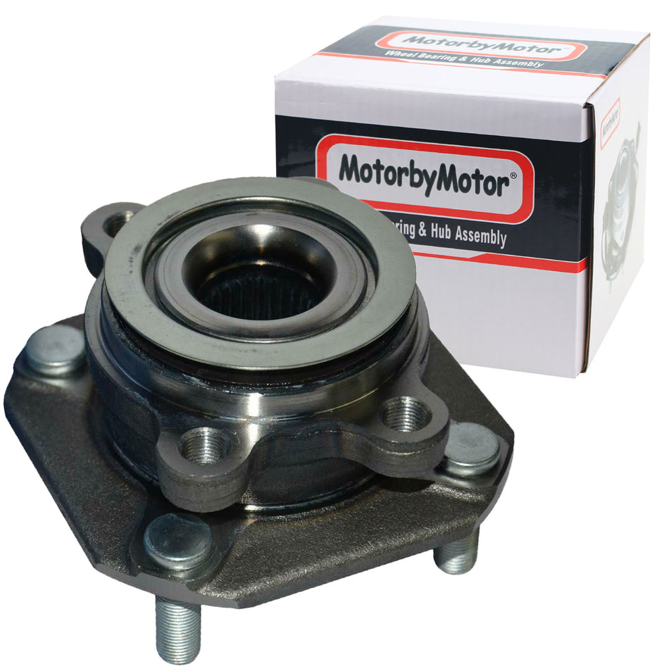 MotorbyMotor 513297 Front Wheel Bearing and Hub Assembly with 4 Lugs fits for Nissan Sentra Low-Runout OE Directly Replacement Hub Bearing w/ABS MotorbyMotor