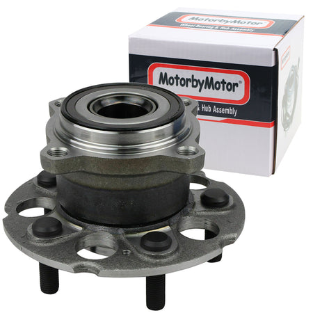 MotorbyMotor 512345 Rear Wheel Bearing and Hub Assembly with 5 Lugs Fit for 2007-2012 Acura RDX (All Models), 2007-2011 Honda CR-V (4WD ONLY) Low-Runout OE Directly Replacement MotorbyMotor