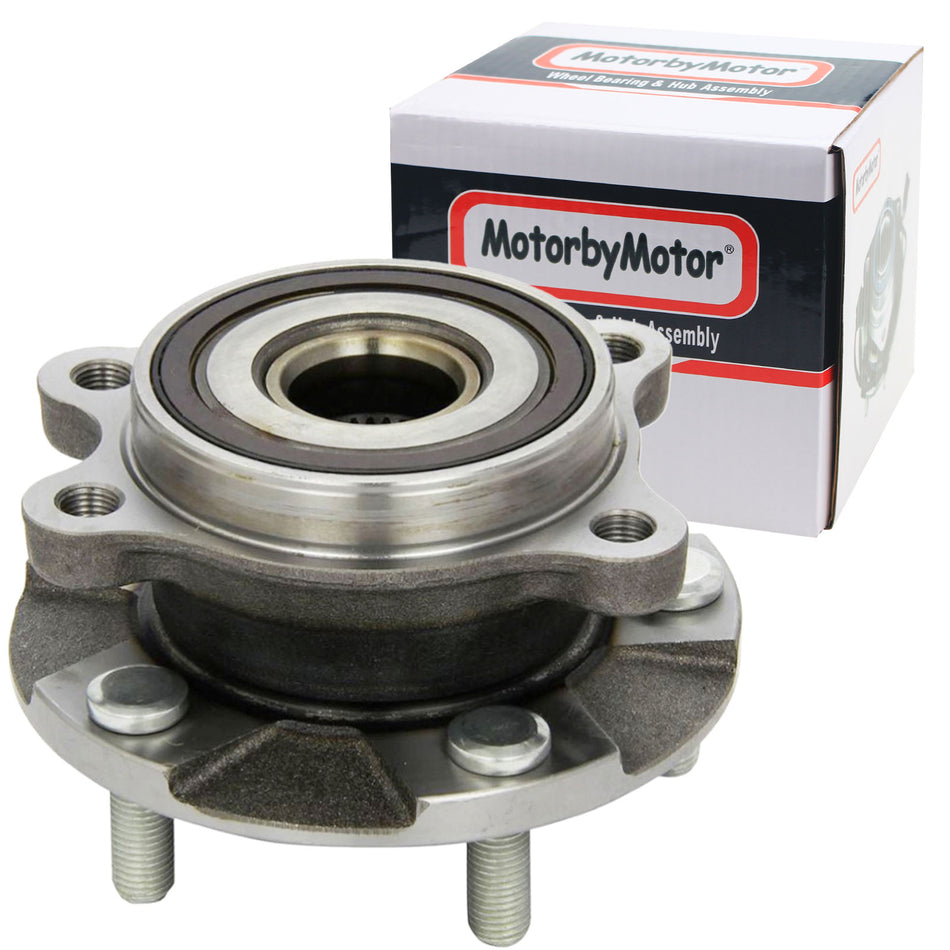 MotorbyMotor 513258 Front Heavy Duty Wheel Bearing Assembly w/5 Lugs Fits for 11-16 Scion TC (Manual Transmission Only), 06-12 Toyota Rav4 (3.5L V6), 13-17 Toyota Rav4 Wheel Bearing and Hub Assembly MotorbyMotor