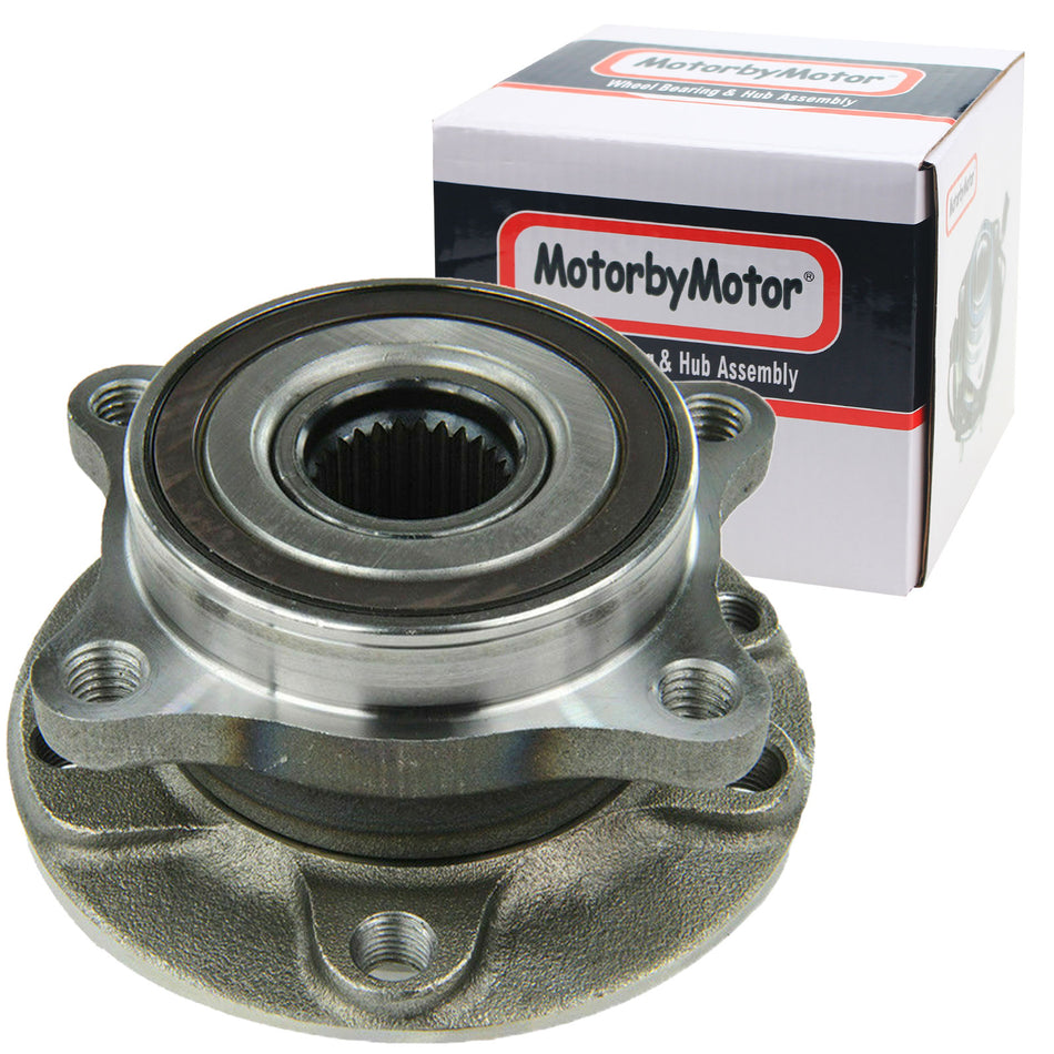 MotorbyMotor 513348 Low RUNOUT Front Wheel Bearing Hub Assembly with Innovation Technical That Gets Rid of Annoying Noise.(All Models) MotorbyMotor