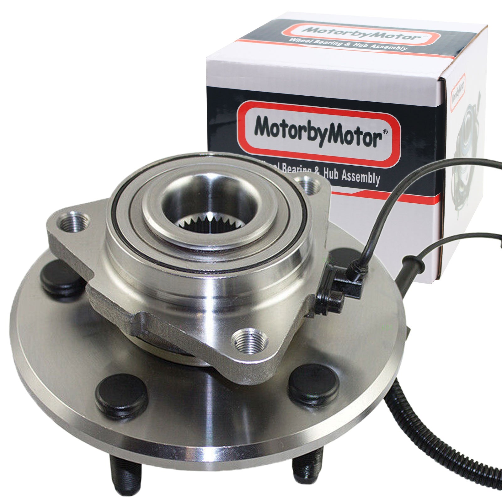 MotorbyMotor 515113 Front Wheel Bearing and Hub Assembly with 5 Lug fits for Dodge Ram 1500 Low-Runout OE Directly Replacement Hub Bearing w/ABS MotorbyMotor