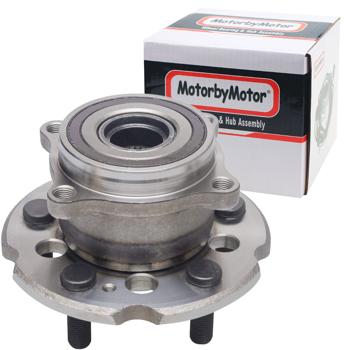 MotorbyMotor 512342 Front Wheel Bearing and Hub Assembly with 5 Lugs Fits for Acura MDX ZDX, Honda Pilot Low-Runout OE Directly Replacement Hub Bearing (AWD) MotorbyMotor