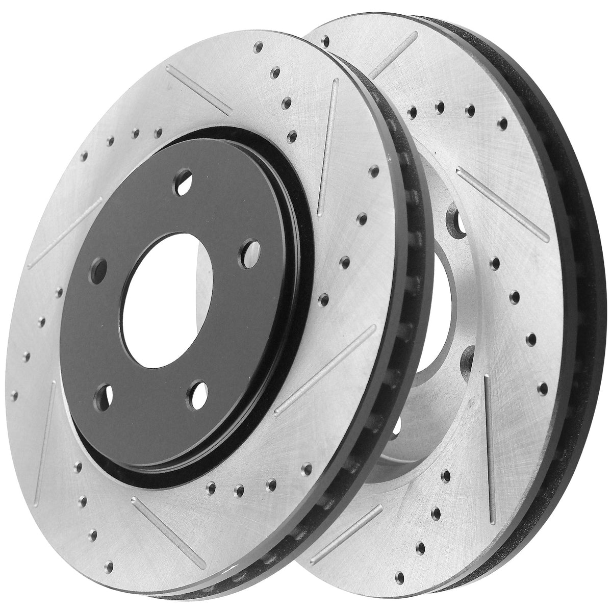 MotorbyMotor Front Brake Rotors 302.2mm Drilled & Slotted Brake Rotor Fits for Chrysler Town & Country, Dodge Grand Caravan Journey, Volkswagen Routan, Ram C/V MotorbyMotor