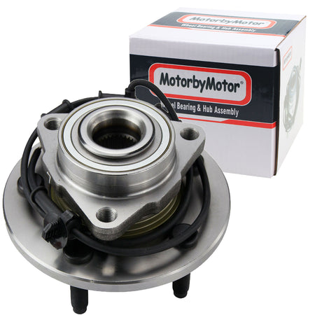 MotorbyMotor 515073 Front Wheel Bearing and Hub Assembly with 5 Lugs Fits for 2002-2005 Dodge Ram 1500 Low-Runout OE Directly Replacement Hub Bearing (w/ABS) MotorbyMotor