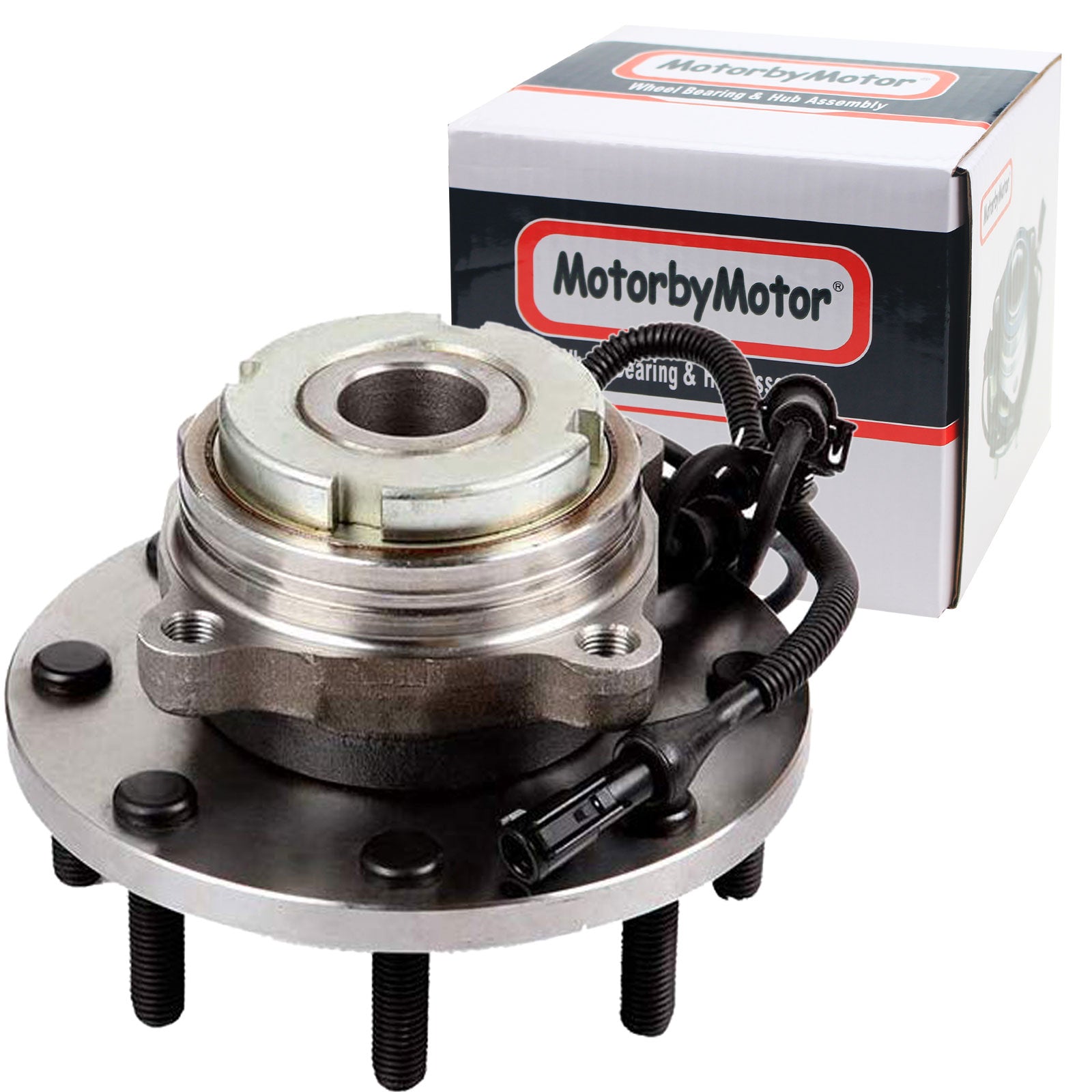 MotorbyMotor 515100 RWD Front Wheel Bearing and Hub Assembly with 8 Lu