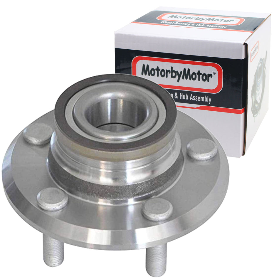 MotorbyMotor 513224 Front Wheel Bearing and Hub Assembly with 5 Lugs Fits for Chrysler 300, Dodge Challenger Charger Magnum Low-Runout OE Directly Replacement Hub Bearing (2WD RWD, w/ABS) MotorbyMotor