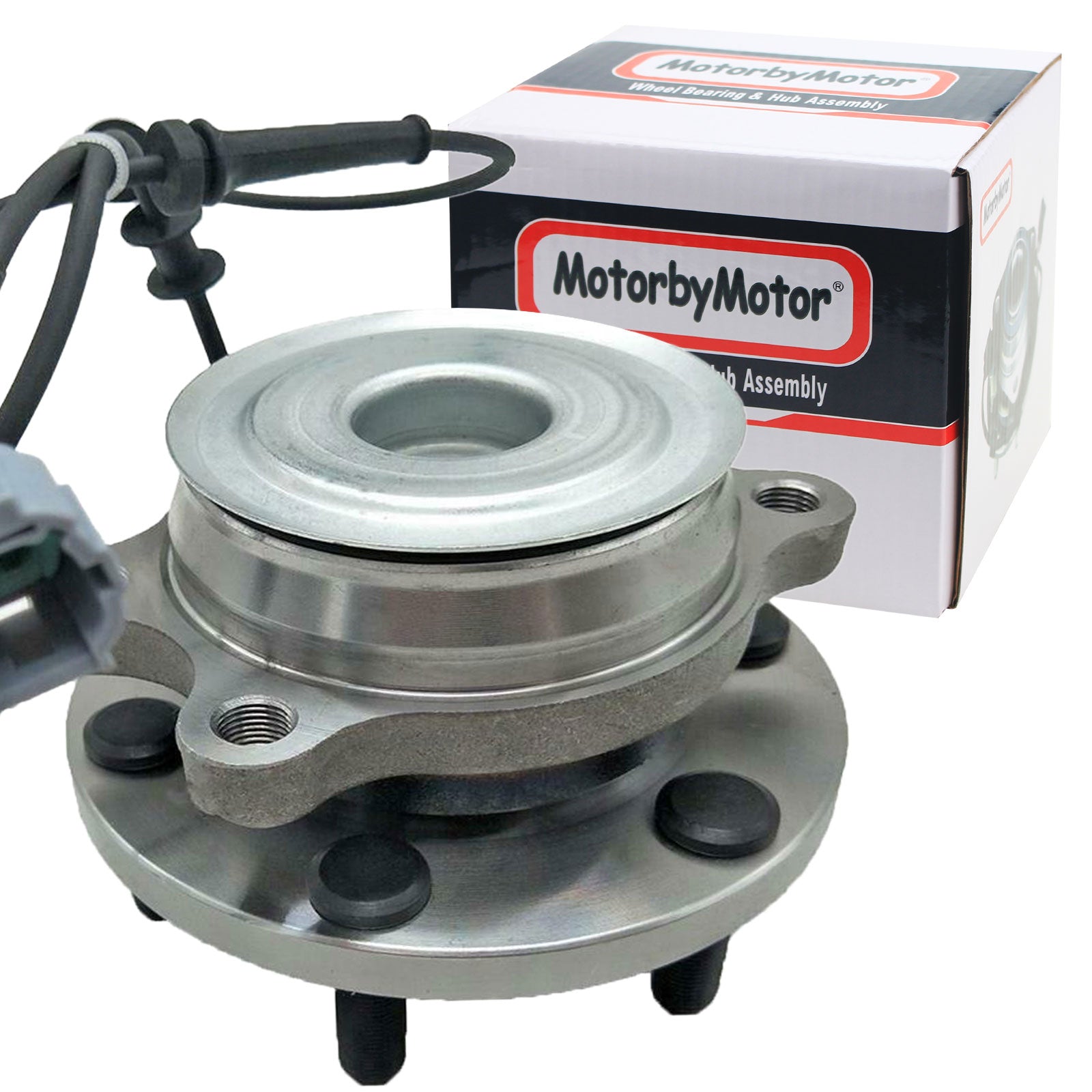 MotorbyMotor 515064 Front Wheel Bearing and Hub Assembly 2WD with 6 Lugs Fit for Nissan Frontier Pathfinder Xterra, Suzuki Equator Low-Runout OE Directly Replacement Hub Bearing (2WD RWD, w/ABS) MotorbyMotor