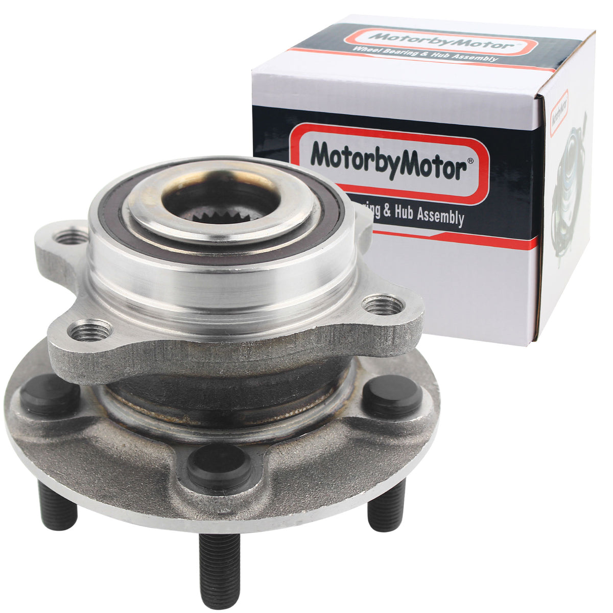 MotorbyMotor 512498 Front Rear Wheel Bearing and Hub Assembly with 5 Lugs Fits for Ford Fusion, Lincoln MKZ Hub Bearing MotorbyMotor