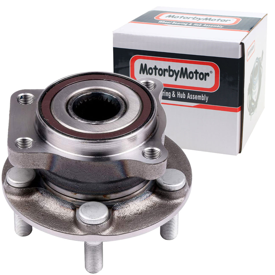 MotorbyMotor 513220 Front Wheel Bearing & Hub Assembly For 2005-2014 Subaru Outback, 2005-2014 Subaru Legacy Wheel Hub w/5 Lugs w/ABS MotorbyMotor