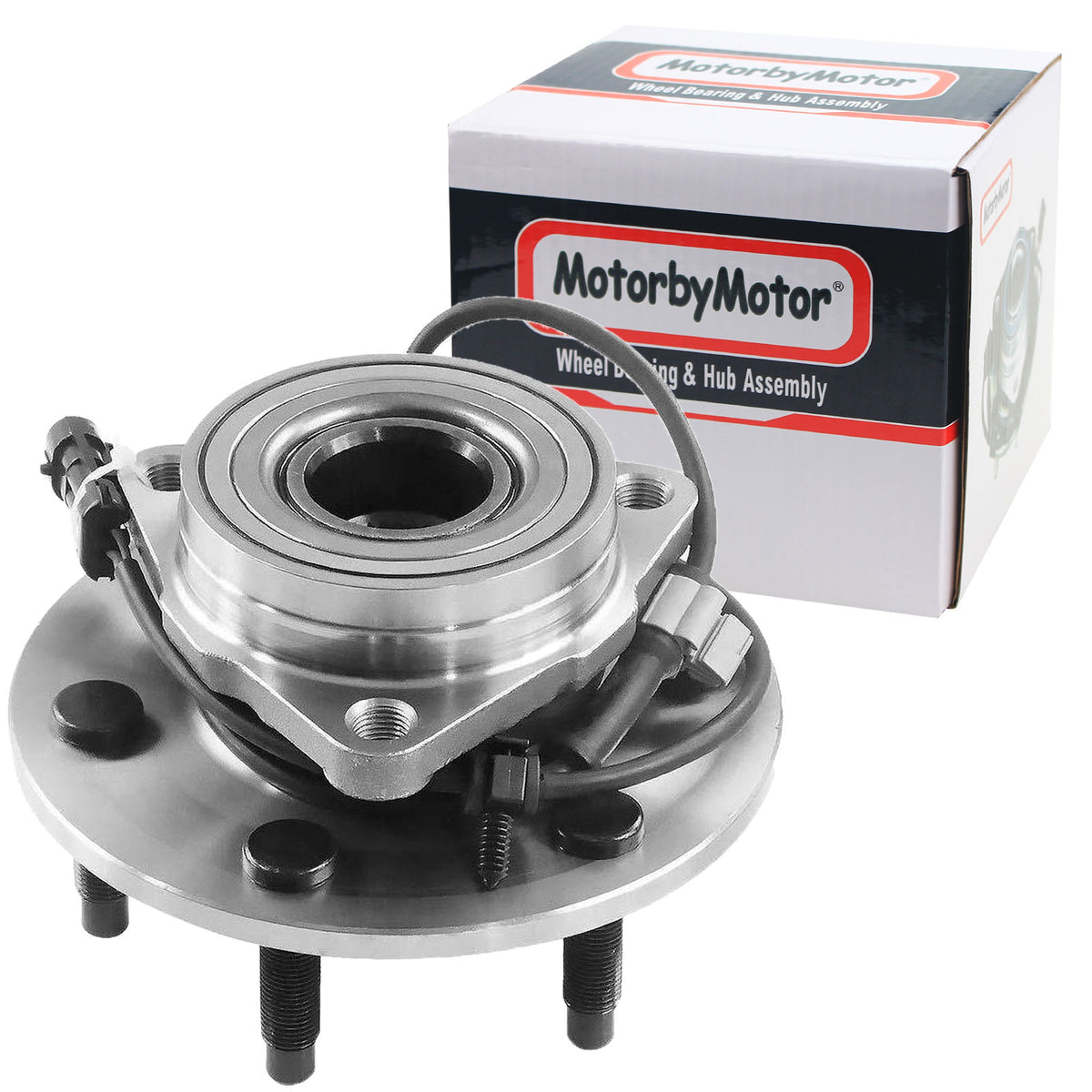 MotorbyMotor 515036 (4WD) Front Wheel Bearing and Hub Assembly with 6 Lugs w/ABS for Chevy Avalanche Express 1500 Silverado Suburban Tahoe, GMC Savana Sierra Yukon, Cadillac Escalade ESV EXT MotorbyMotor