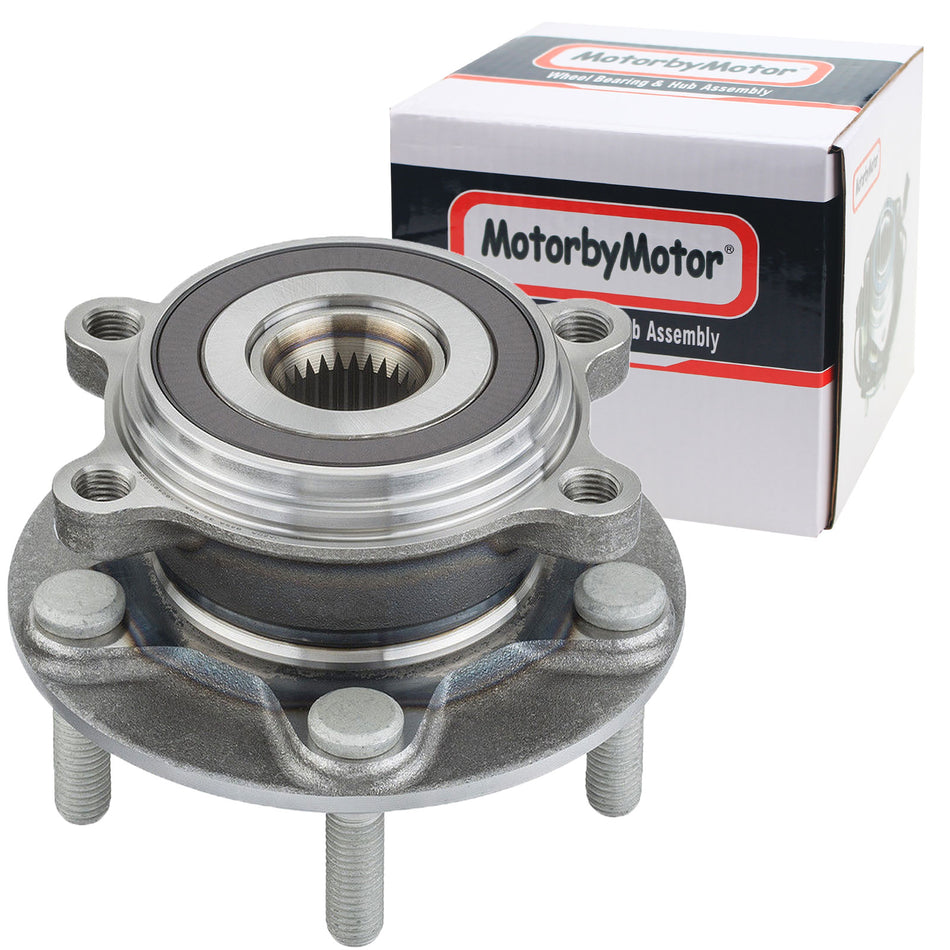 MotorbyMotor 513354 Front Wheel Bearing Hub Assembly 5 Lugs Mazda 3, Mazda CX-3 Low-Runout OE Directly Replace Hub Bearing w/ABS MotorbyMotor